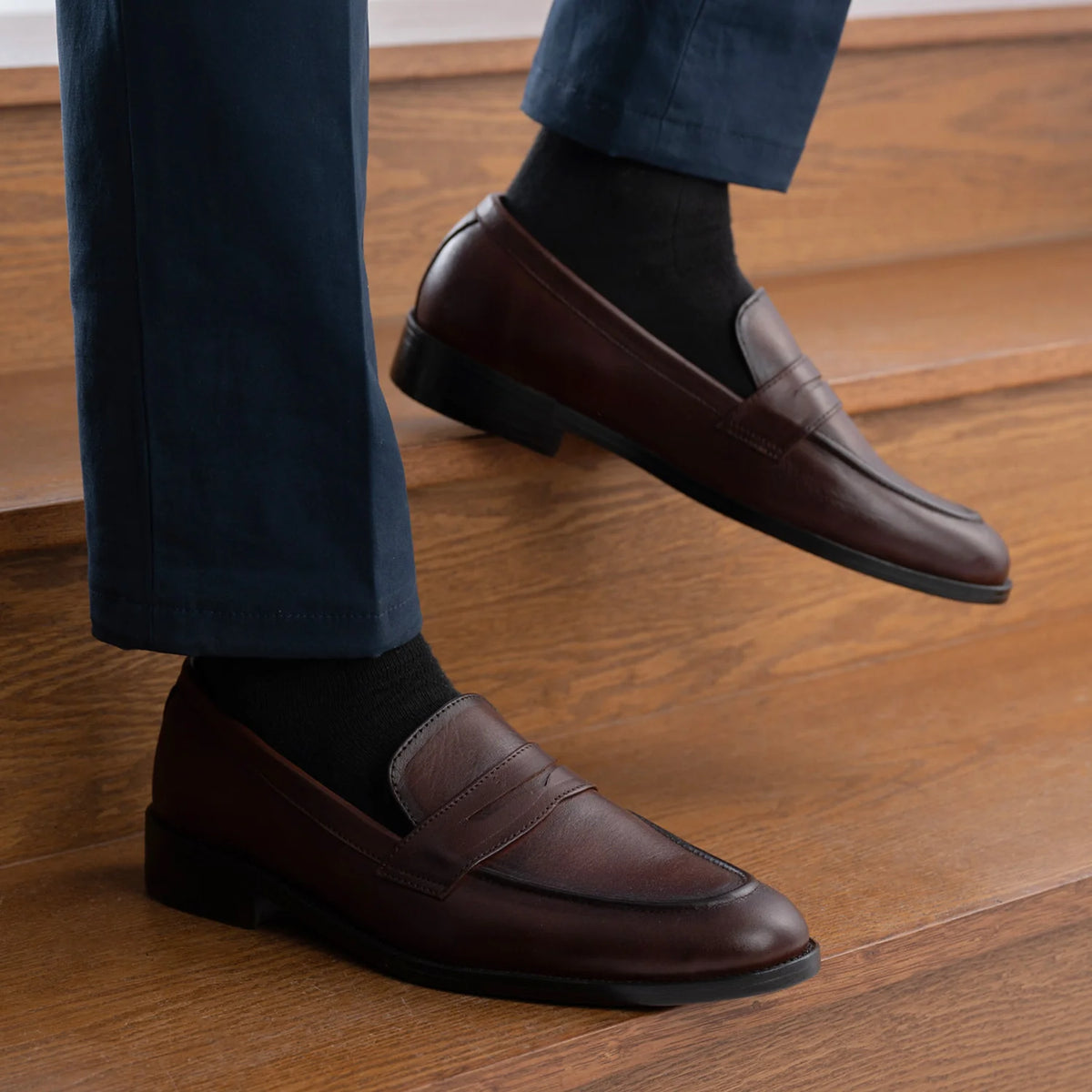 Orlaven Baxton Burnished Καφέ Δερμάτινα μοκασίνια Ανδρικό footwear image 9