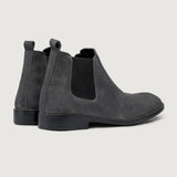 High-Traction Rubber Outsole & Lug Tread Pattern on Clarkson Chelsea Grey Suede Leather Boots StudGuard For Men