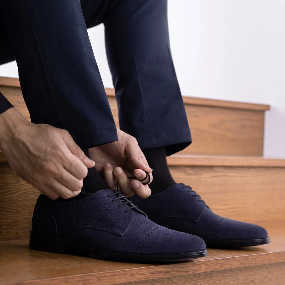 Orlaven Dirk Brogues Derby Μπλε Suede Δερμάτινα παπούτσια - StudGuard Ανδρικό footwear image 10