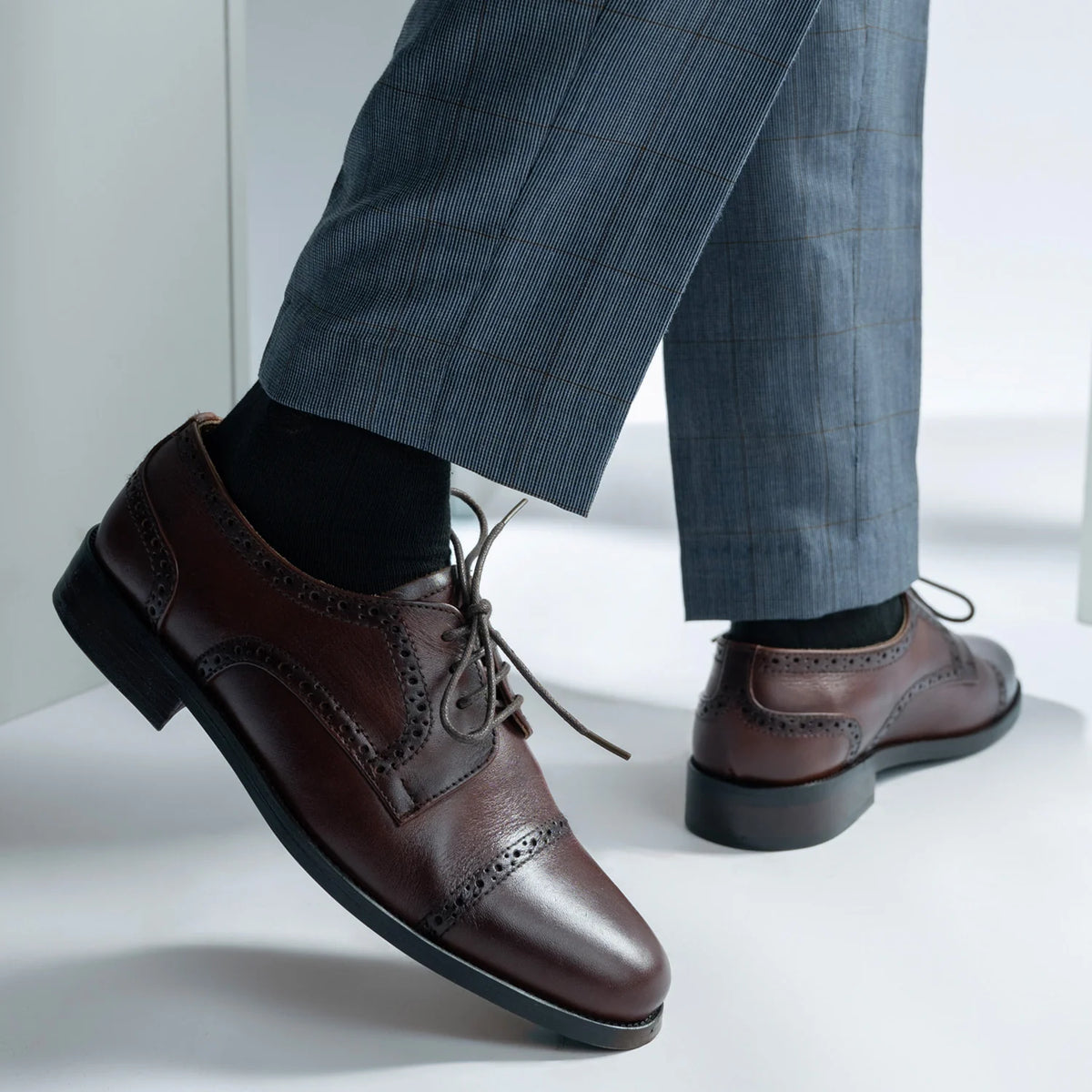 Orlaven Dirk Brogues Derby Burnished Καφέ Δερμάτινα παπούτσια Ανδρικό footwear image 9