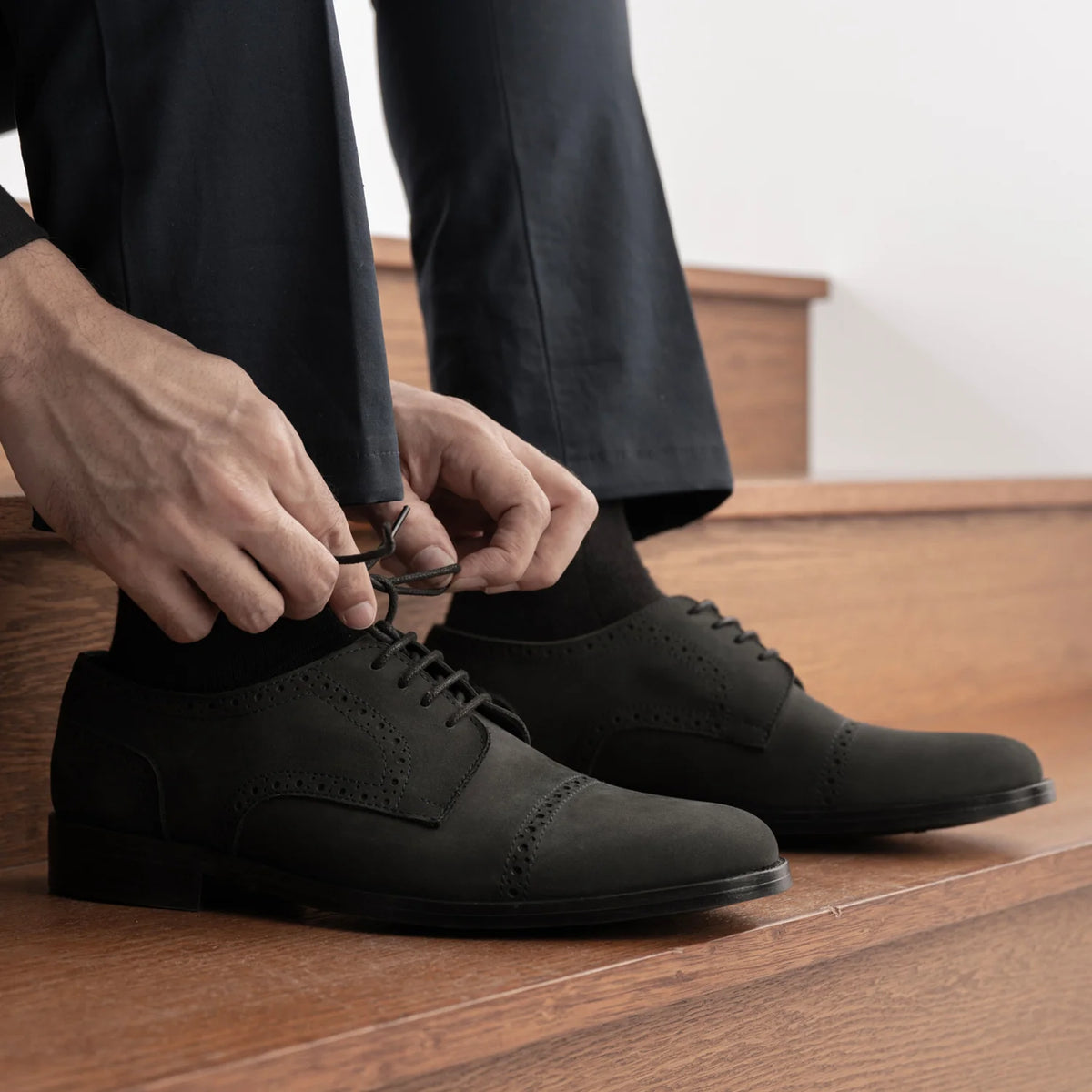 Orlaven Dirk Brogues Derby Matte Μαύρο Nubuck Δερμάτινα παπούτσια - StudGuard Ανδρικό footwear image 10