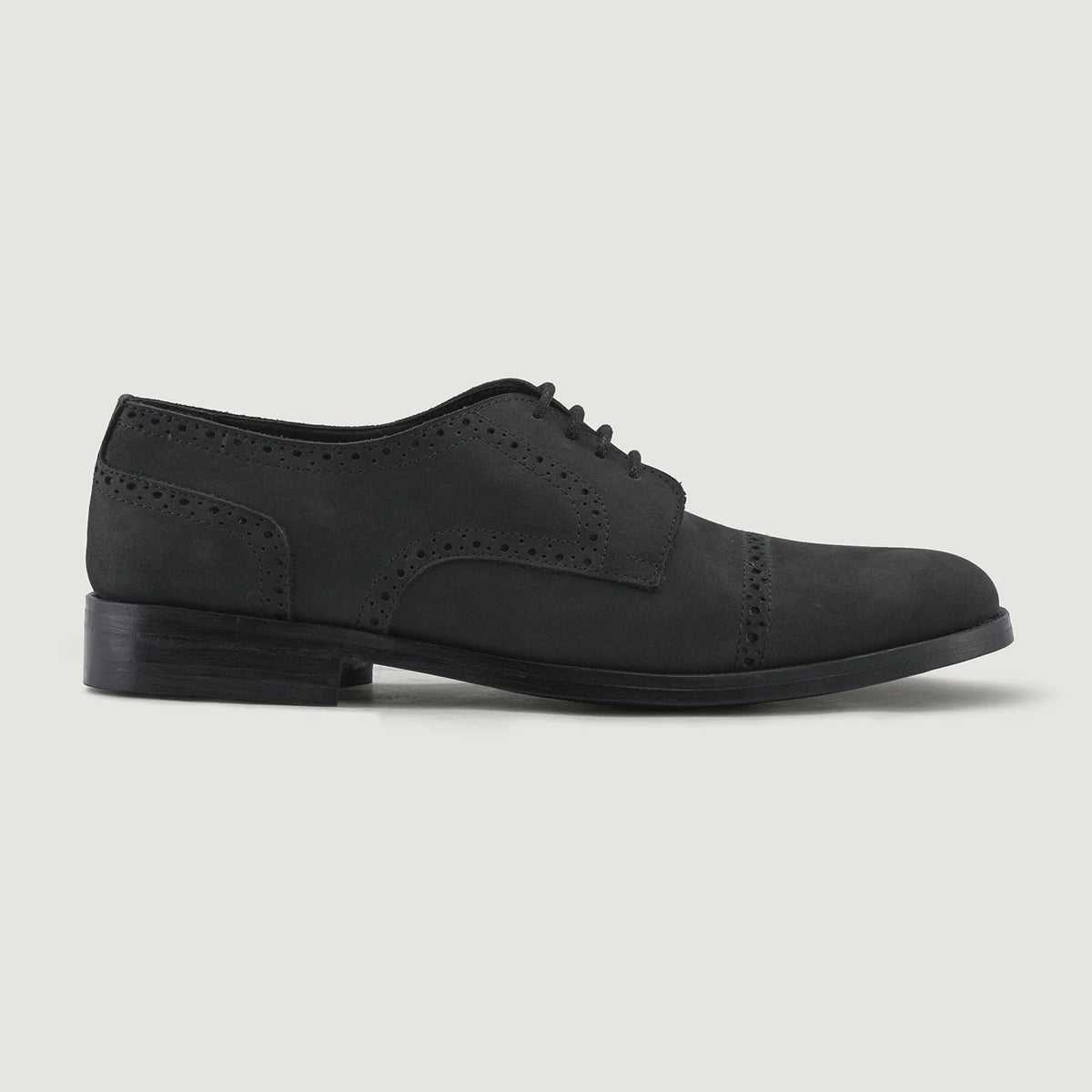 Matte Black Full-Grain leather Shoes - Κατασκευή ραφής Goodyear & λεπτομέρεια μύτης παπουτσιού