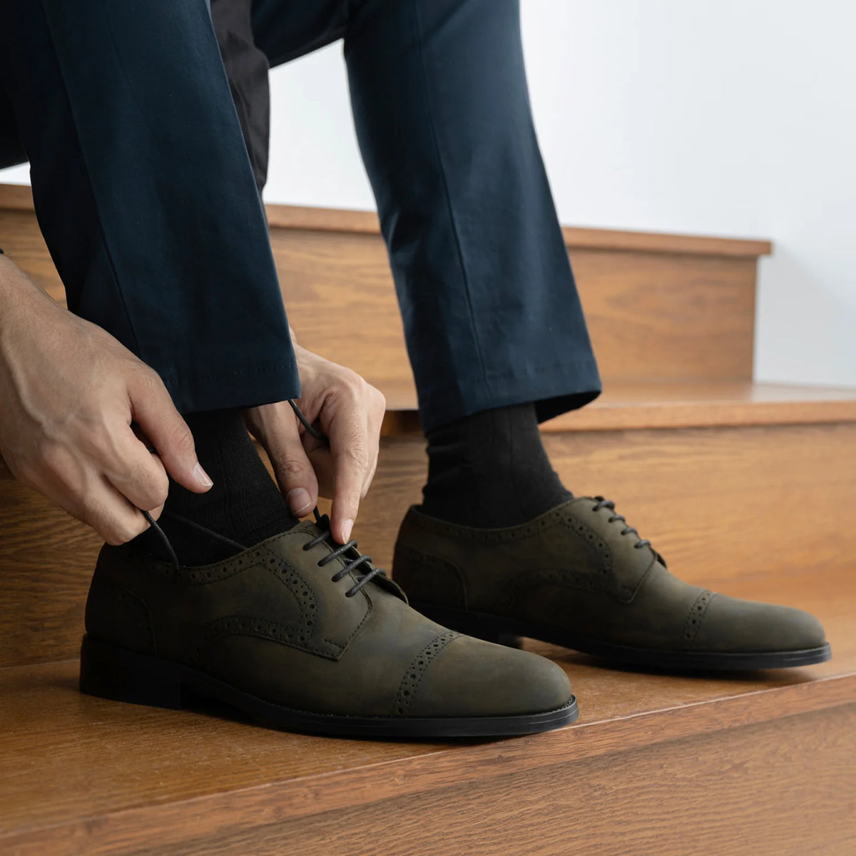 Orlaven Dirk Brogues Derby Olive Oil Pullup Δερμάτινα παπούτσια - StudGuard Ανδρικό footwear image 10