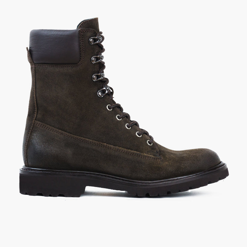 Explorer Dark Olive Suede Leather Boots Ανδρικό