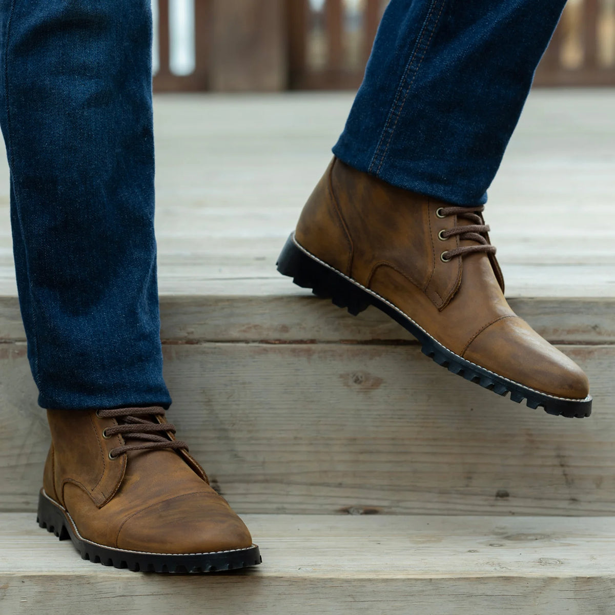 Orlaven Knight Derby Burnt Copper Pullup Δερμάτινα μποτάκια - TerraGrip Ανδρικό footwear image 9