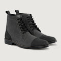 Knight Derby Grey & Μαύρο Δερμάτινα μποτάκια - StudGuard Ανδρικό