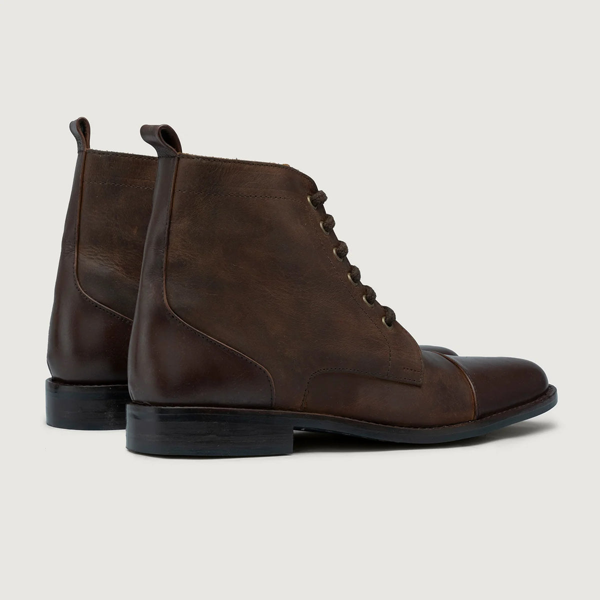 Knight Derby Hybrid Brown Leather Boots StudGuard For Men - Ενισχυμένη φτέρνα & διπλές ραφές ακριβείας