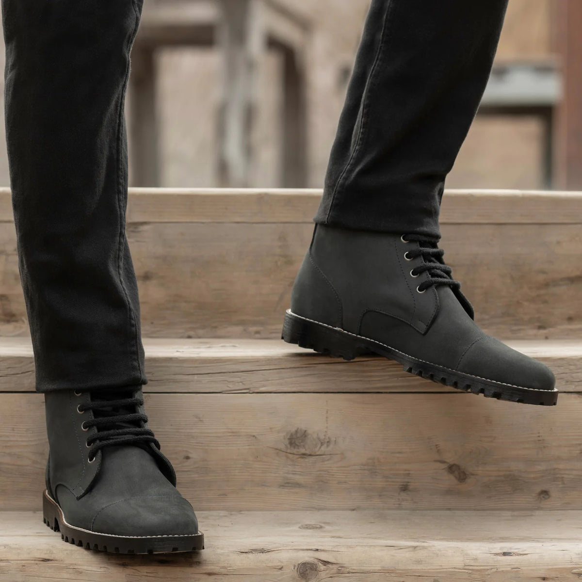 Orlaven Knight Derby Μαύρο Matte Nubuck Δερμάτινα μποτάκια - TerraGrip Ανδρικό footwear image 9