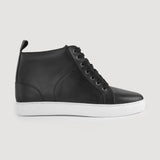 Black Full-Grain leather Sneakers - Goodyear Welt Construction & Front Toe Box Detail
