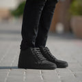 Marty High Top Μαύρο Nubuck Δερμάτινα sneakers Ανδρικό