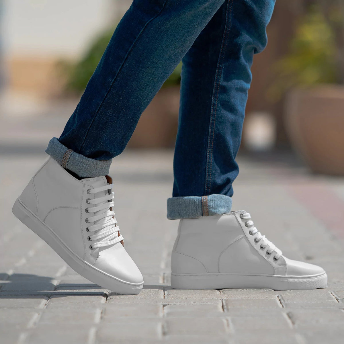 Orlaven Marty High Top White Δερμάτινα sneakers Ανδρικό footwear image 9