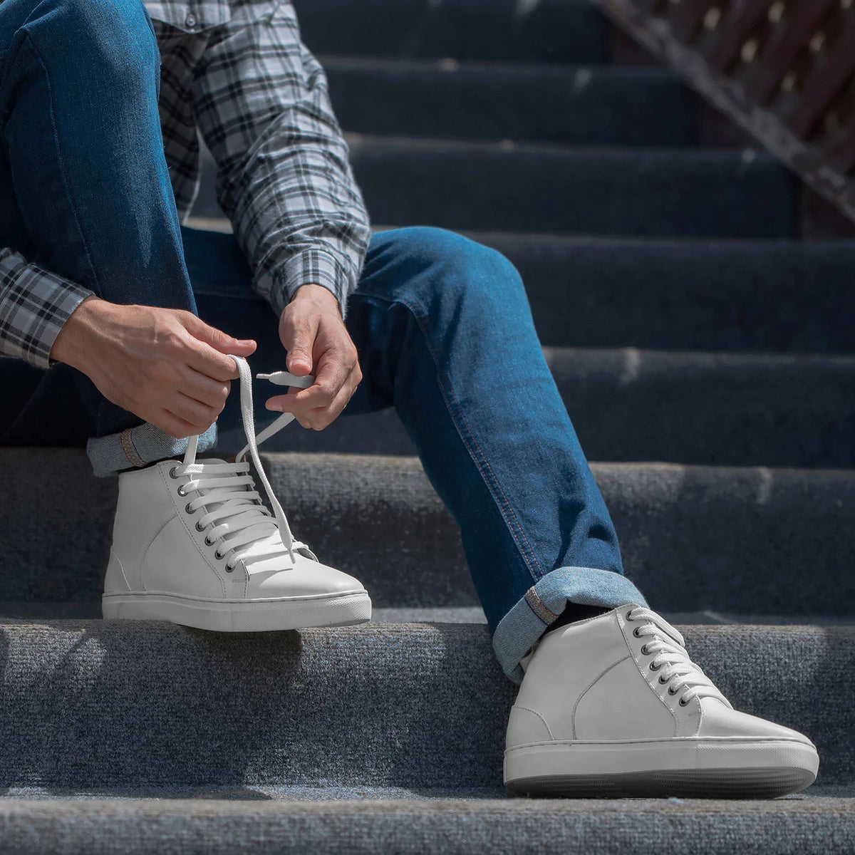 Orlaven Marty High Top White Δερμάτινα sneakers Ανδρικό footwear image 10
