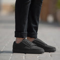 Murphy Low Top Μαύρο Nubuck Δερμάτινα sneakers Ανδρικό