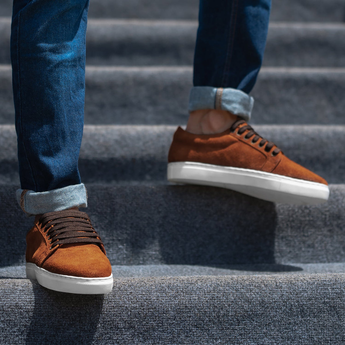Murphy Low Top Καφέ Suede Δερμάτινα sneakers Ανδρικό - Ενισχυμένη φτέρνα & διπλές ραφές ακριβείας
