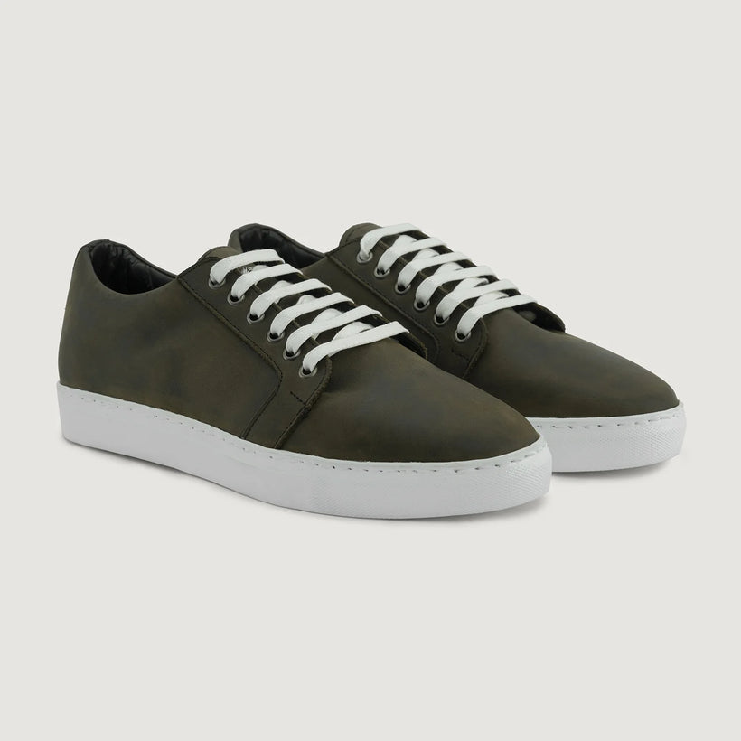 Murphy Low Top Olive Pullup Δερμάτινα sneakers Ανδρικό
