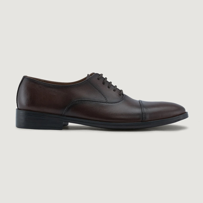 Professor Oxford Burnished Καφέ Leather Shoes Ανδρικό
