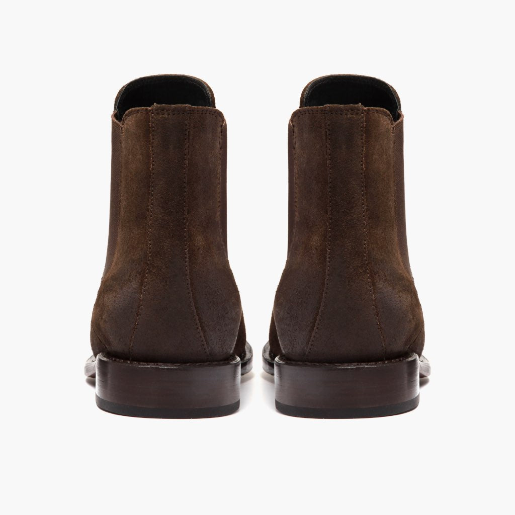 High-Traction Rubber Outsole & Lug Tread Pattern on Cavalier Dark Καφέ Δερμάτινα μποτάκια Ανδρικό