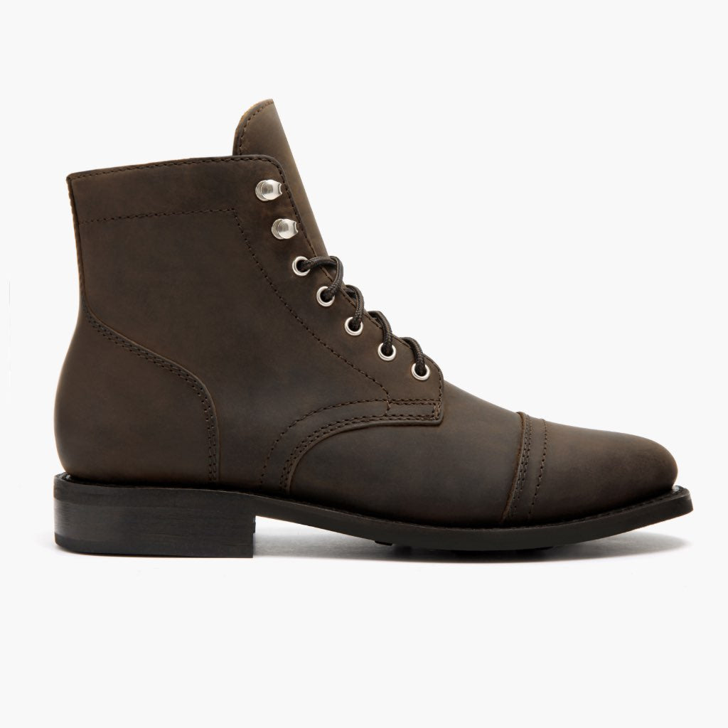 Captain Tobacco Δερμάτινα μποτάκια Γυναικείο in Classic Full-Grain Leather - Πλαϊνή όψη | Αγορά online
