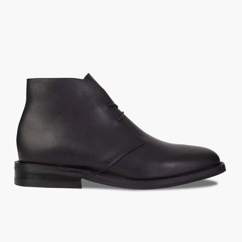 Scout Μαύρο Leather Boots Ανδρικό