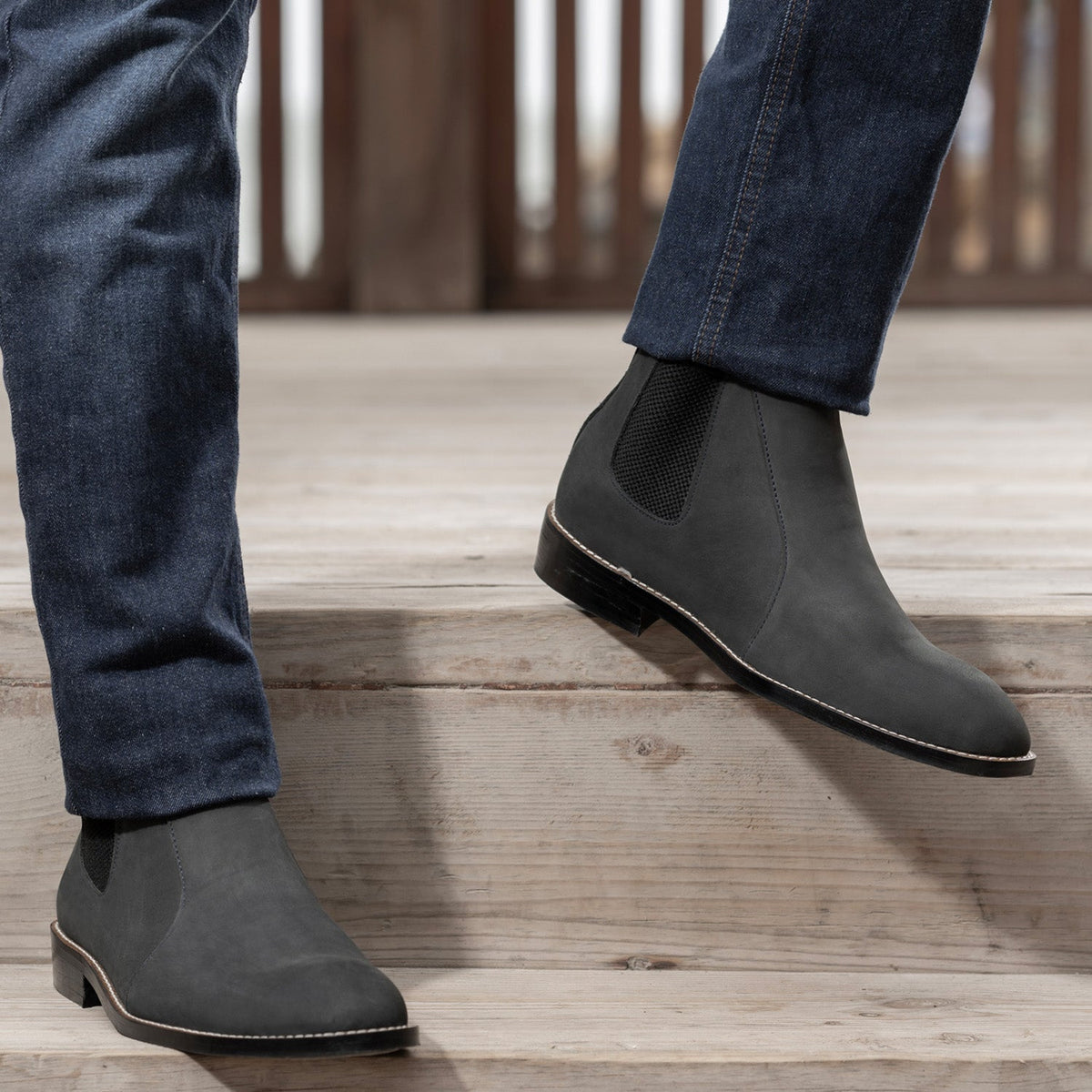 Orlaven Clarkson Chelsea Grey Nubuck Δερμάτινα μποτάκια - StudGuard Ανδρικό footwear image 9