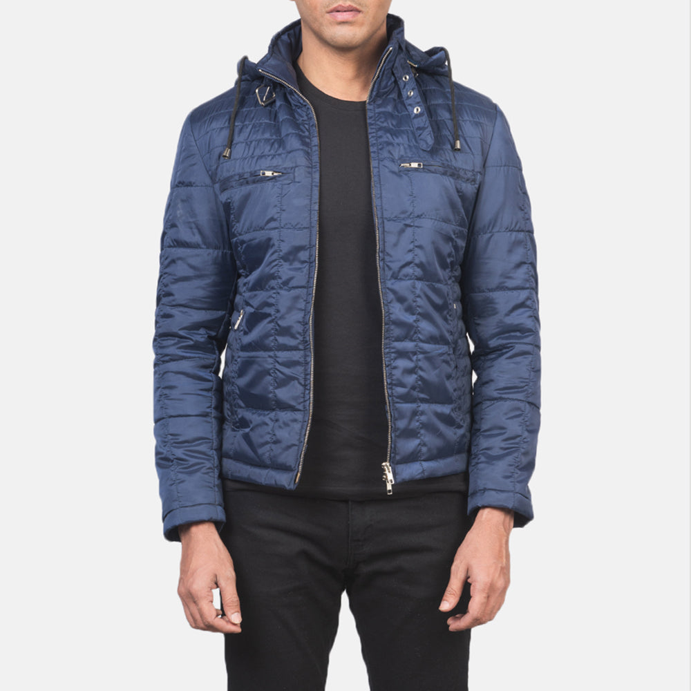 
Alps Quilted Blue Windbreaker Jacket in Blue Nylon - Μπροστινή όψη & εφαρμοστή σιλουέτα | Αγορά online