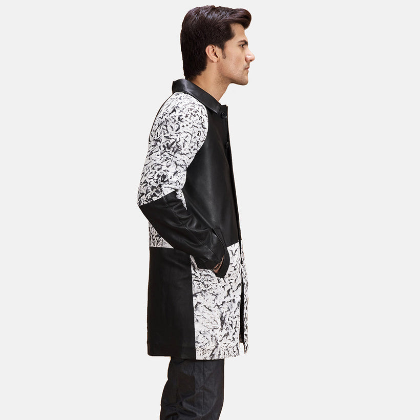 Artistry Μαύρο Dye Leather Coat Ανδρικό