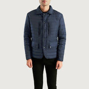 
Bo Quilt Windbreaker Δερμάτινο Μπουφάν Ανδρικό - Πλαϊνή όψη που αναδεικνύει το κόψιμο των μανικιών