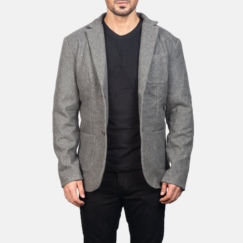 Borges Grey Wool Blazer Ανδρικό