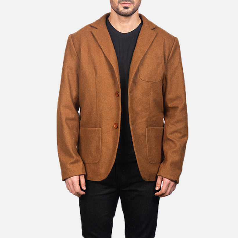 Borges Khaki Wool Blazer Ανδρικό