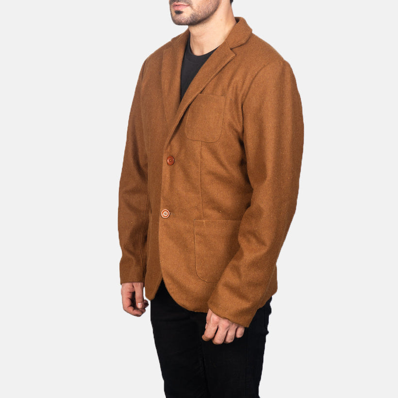 Borges Khaki Wool Blazer Ανδρικό