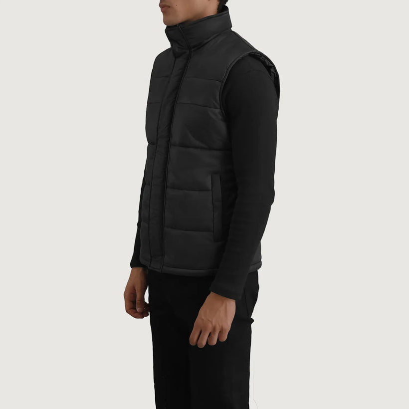 Bryan Μαύρο Puffer Vest Ανδρικό
