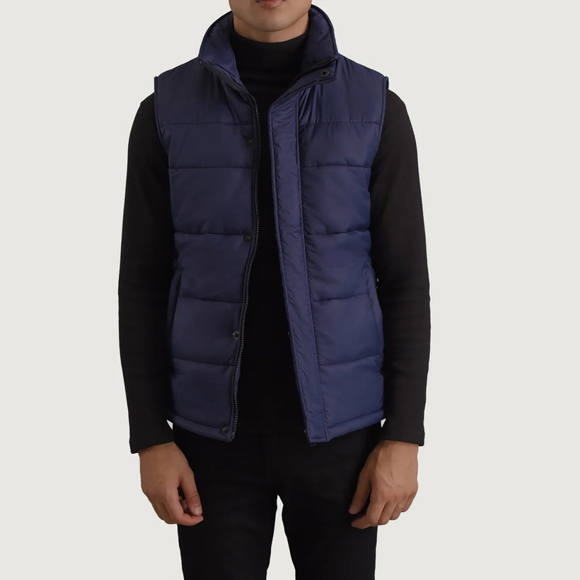 Bryan Blue Puffer Vest Ανδρικό