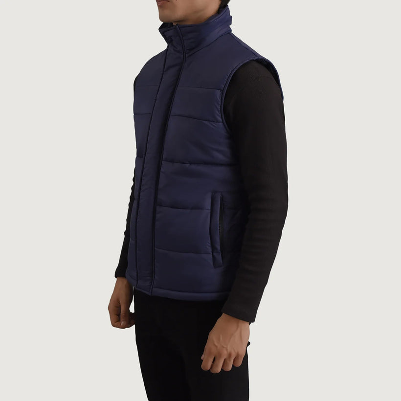 Bryan Blue Puffer Vest Ανδρικό