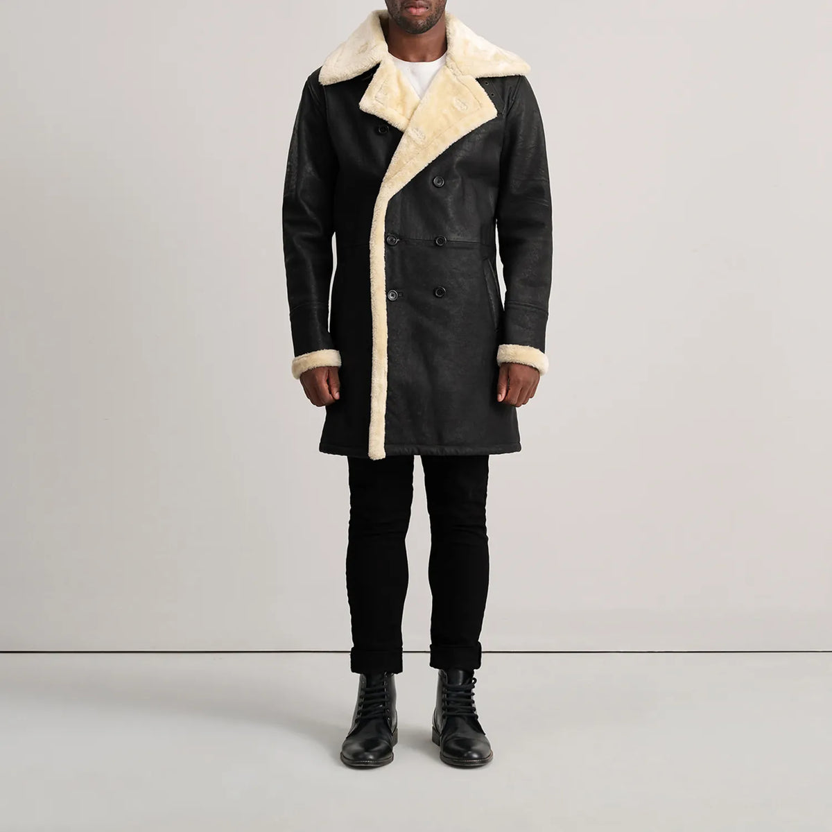 
Charles Δερμάτινο Παλτό Καφέ Shearling Δερμάτινο Παλτό Ανδρικό – alternate product view 3