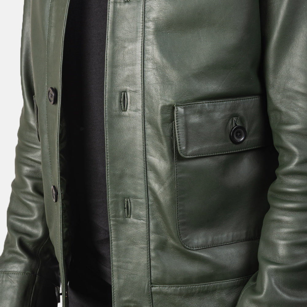 Columbus Leather Bomber Jacket – alternate product view 6