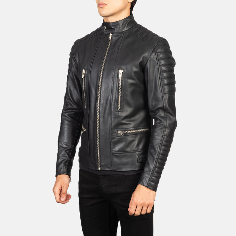 Damian Δερμάτινο Μπουφάν Biker Ανδρικό