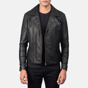
Danny Quilted Brown Leather Biker Jacket in Distressed Brown Goatskin Leather - Μπροστινή όψη & εφαρμοστή σιλουέτα | Αγορά online
