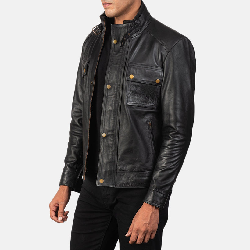 Darren Δερμάτινο Μπουφάν Biker Ανδρικό