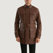 
Dolf Καφέ Δερμάτινο Μπουφάν Ανδρικό in Brown Cowhide Leather - Μπροστινή όψη & εφαρμοστή σιλουέτα | Αγορά online