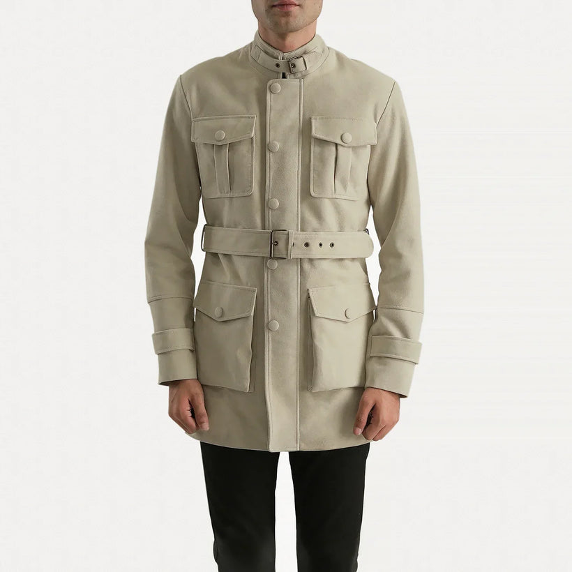 Dolf Off-White Καστόρινο Μπουφάν Ανδρικό