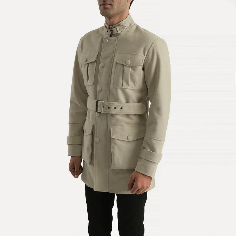 Dolf Off-White Καστόρινο Μπουφάν Ανδρικό