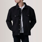 
Eddie Μαύρο Oversized Denim Trucker Δερμάτινο Μπουφάν Ανδρικό For Men σε μαύρο γνήσιο δέρμα μόσχου - Μπροστινή όψη & εφαρμοστή σιλουέτα | Αγορά online