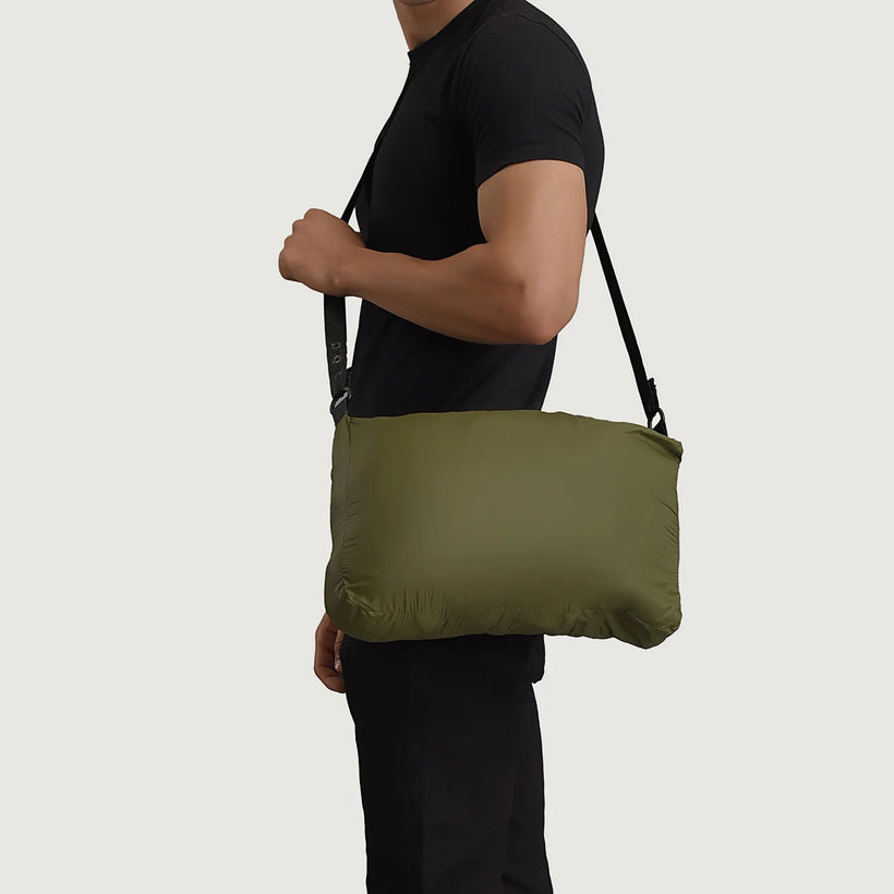 Erico Green Hooded Puffer Δερμάτινο Μπουφάν Ανδρικό