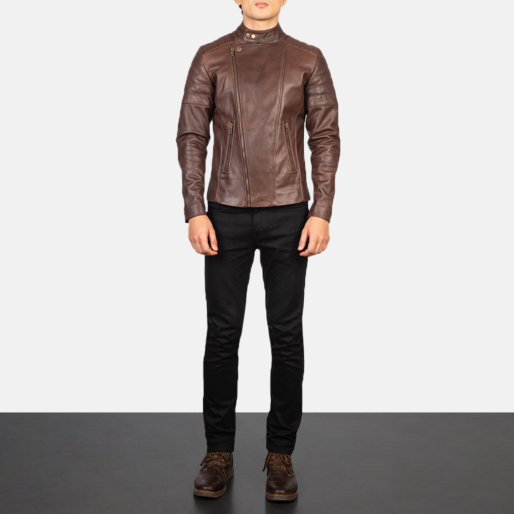 Faisor Mocha Biker Jacket – alternate product view 3
