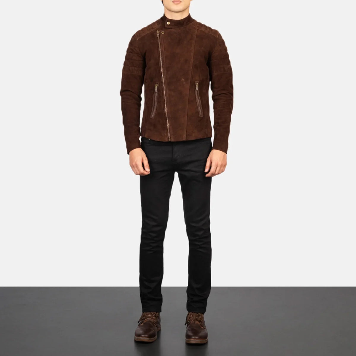 Faisor Mocha Biker Jacket – alternate product view 3