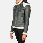 Fiona Hooded Shearling Jacket – alternate product view 3