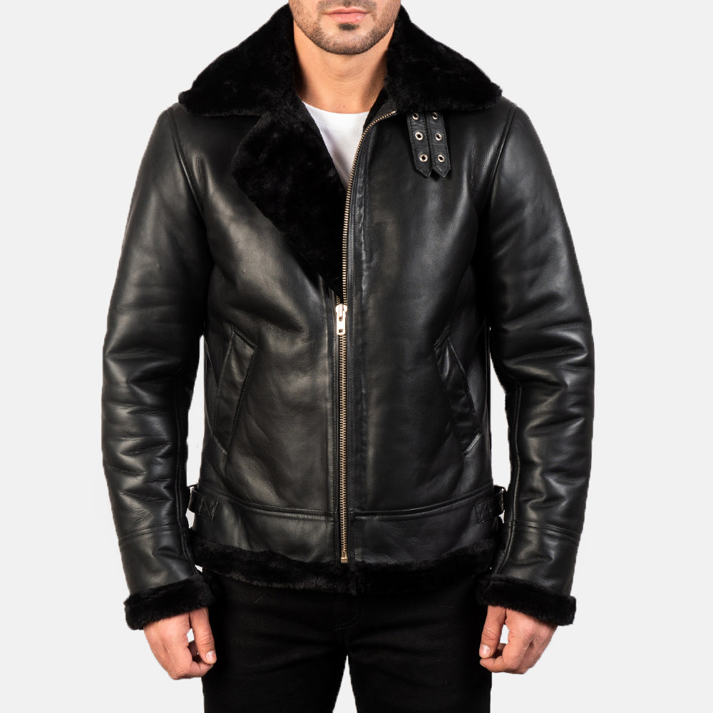 Francis B-3 Black Bomber Jacket – alternate product view 4