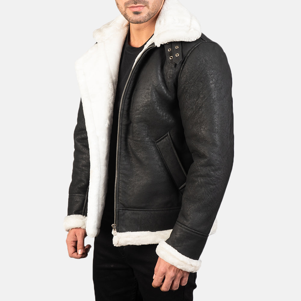 Francis B-3 Black Bomber Jacket – alternate product view 2