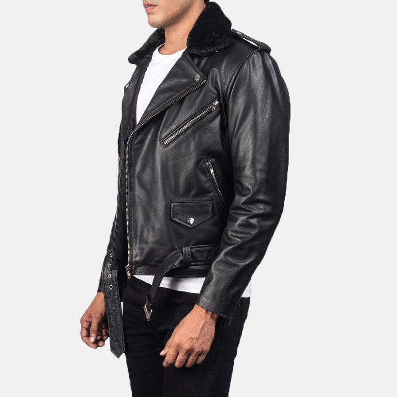 Furton Δερμάτινο Μπουφάν Biker Ανδρικό