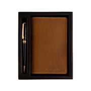 
Giftset Leather Writing Case and Pen (Passport holder) in Classic Full-Grain Leather - Μπροστινή όψη & εφαρμοστή σιλουέτα | Αγορά online
